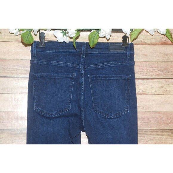 Express Ankle High Rise Denim Perfect Metallic Side Stripe Skinny Jean Womens 6 - Picture 6 of 13